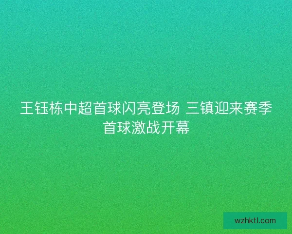 王钰栋中超首球闪亮登场 三镇迎来赛季首球激战开幕 王钰栋中超首球闪亮登场 三镇迎来赛季首球激战开幕
