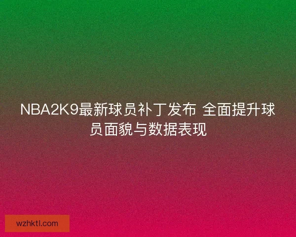 NBA2K9最新球员补丁发布 全面提升球员面貌与数据表现